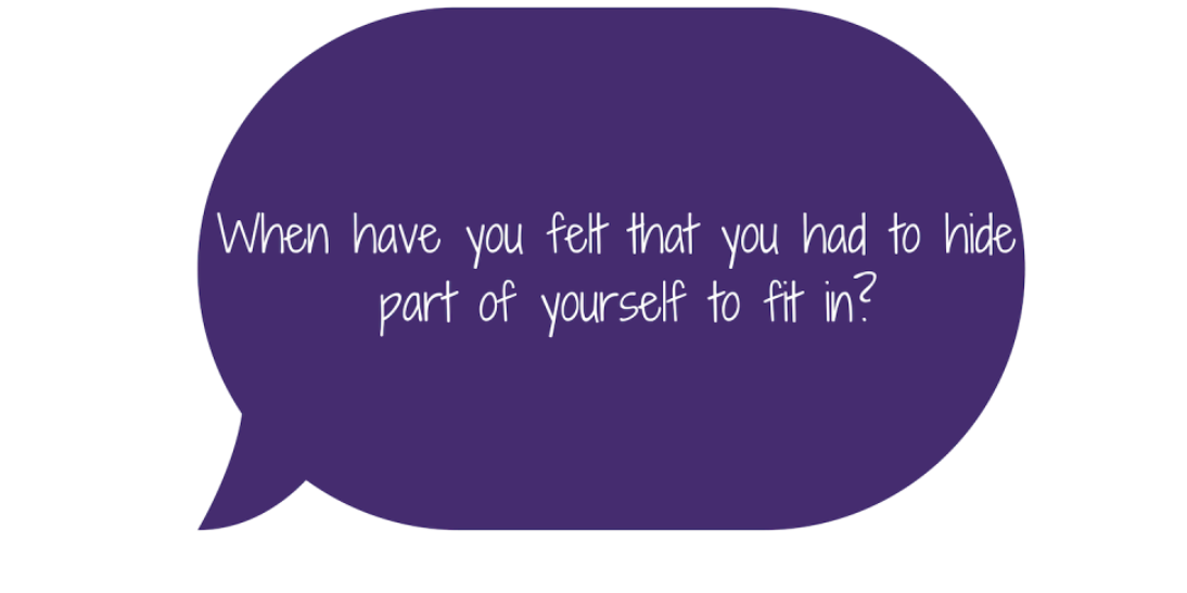 Words: When have your felt that you had part of yourself to fit in?