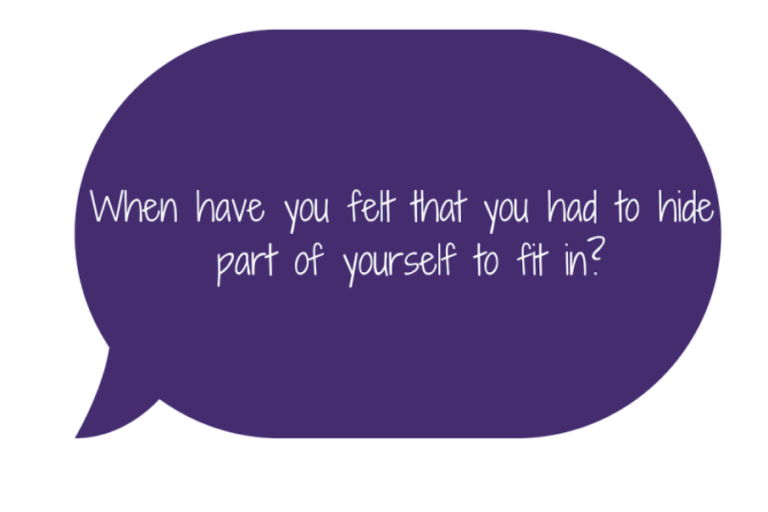 Words: When have your felt that you had part of yourself to fit in?